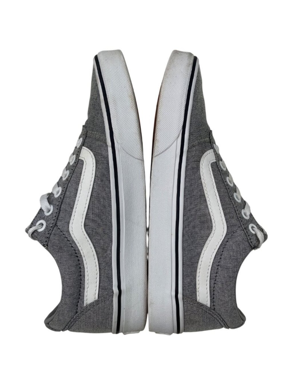 Vans Ward Low Top Sneakers Womens 7.5 Heather Gray White Skate Shoes 500714 - Picture 7 of 10